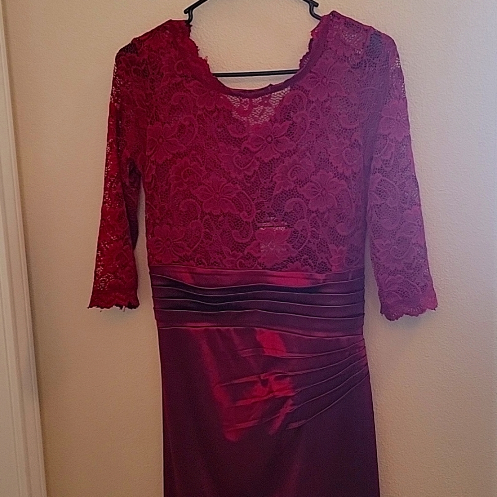 Lace top long dress